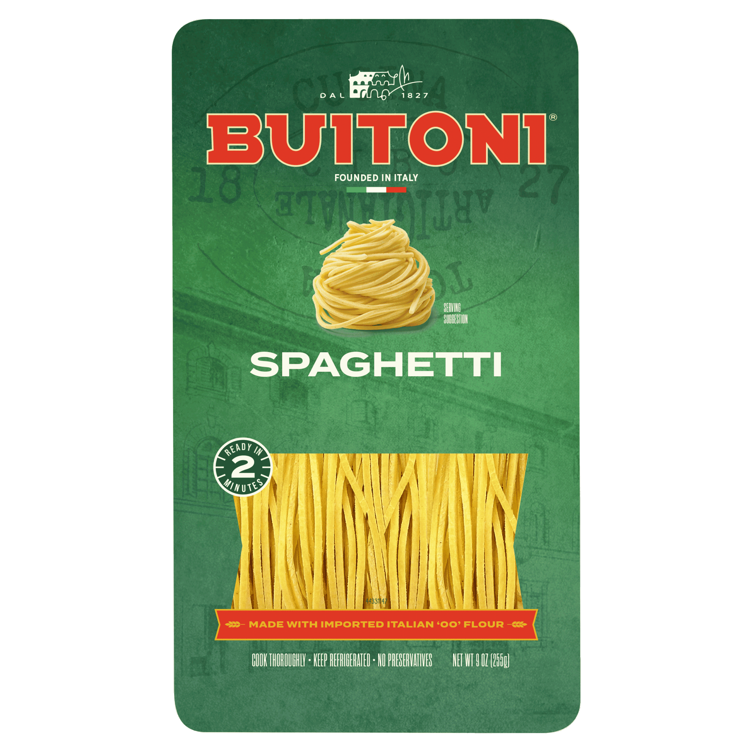 Spaghetti – 9 oz. Packaging.