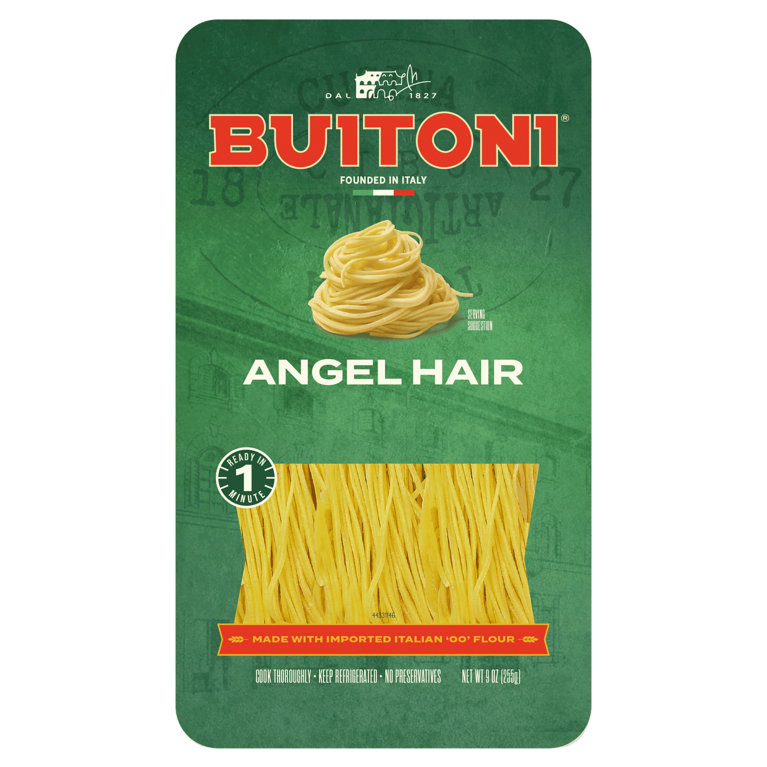 Angel Hair Pasta – 9 oz. Packaging.