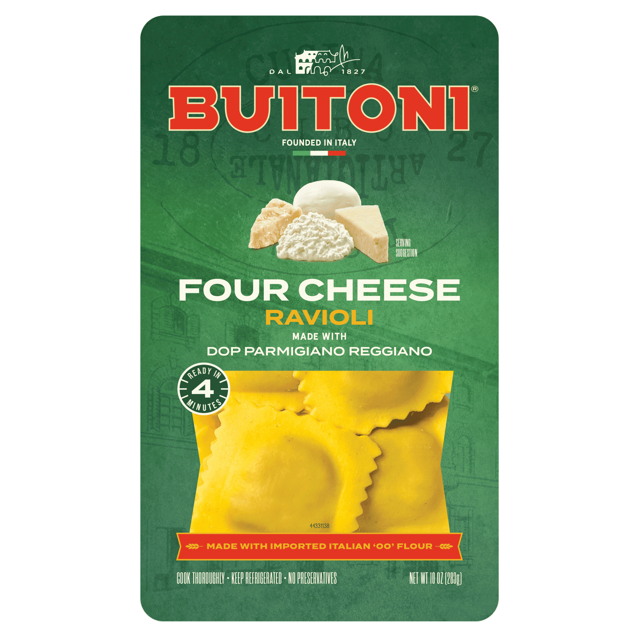 Four Cheese Ravioli - 10 oz. Packaging.